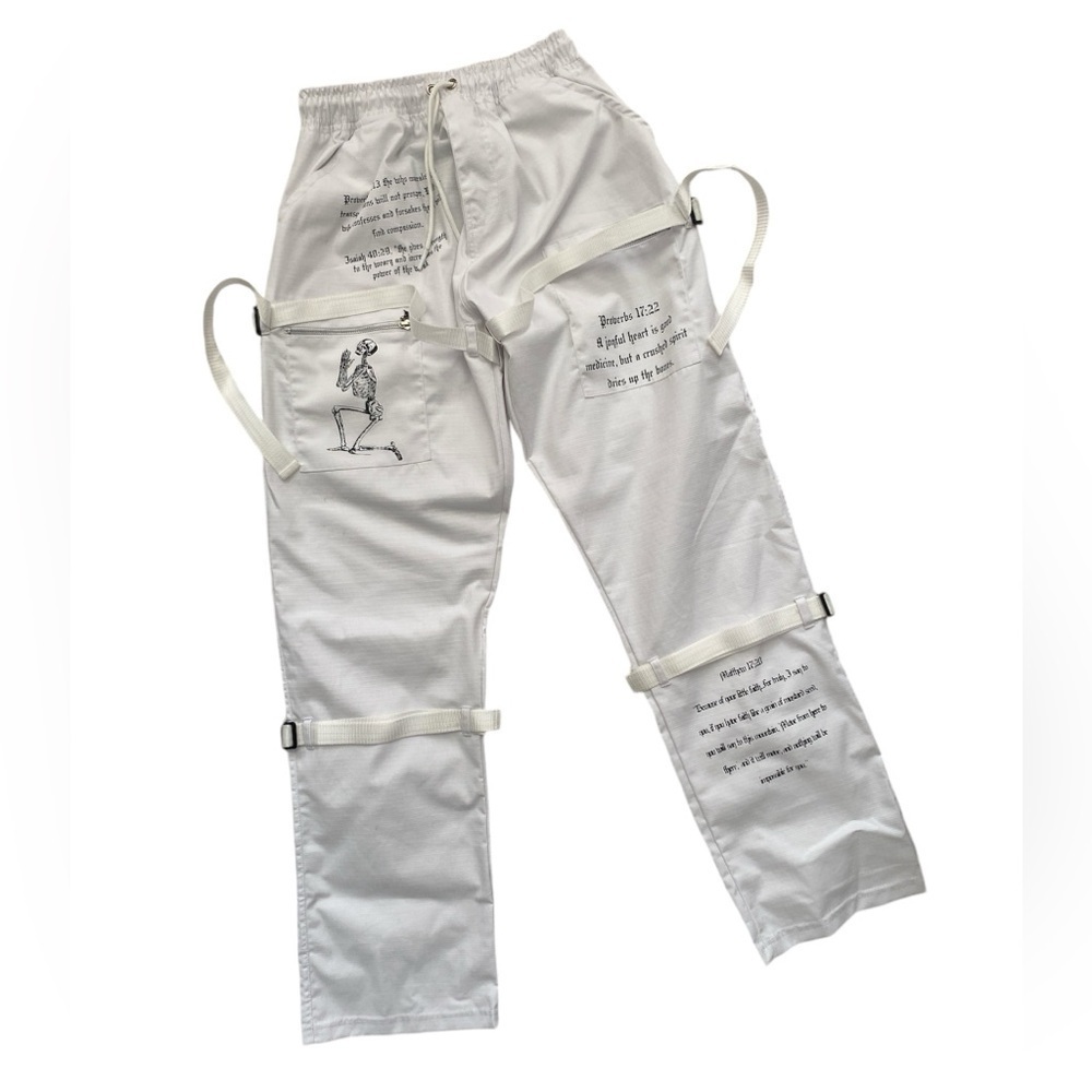 NWT Mavari-Kardia white Emo/goth Bible pants